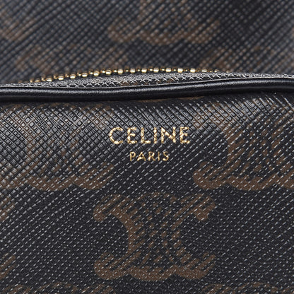 Celine Triomphe Canvas Calfskin Mini Pocket Messenger Bag Black 9 of 9
