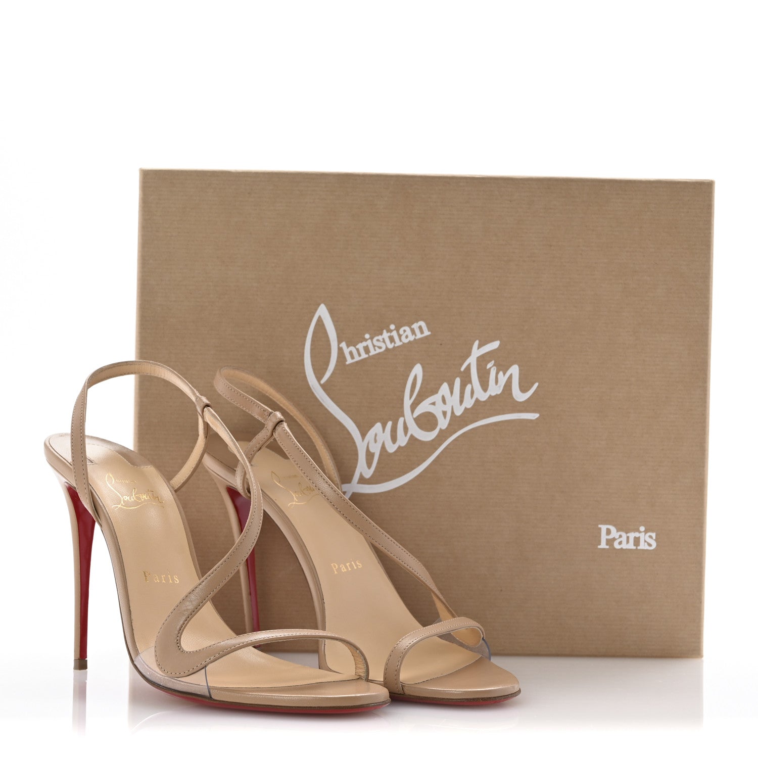 Christian Louboutin Nappa Rosalie 100 Sandals 40 Nude 9 of 9