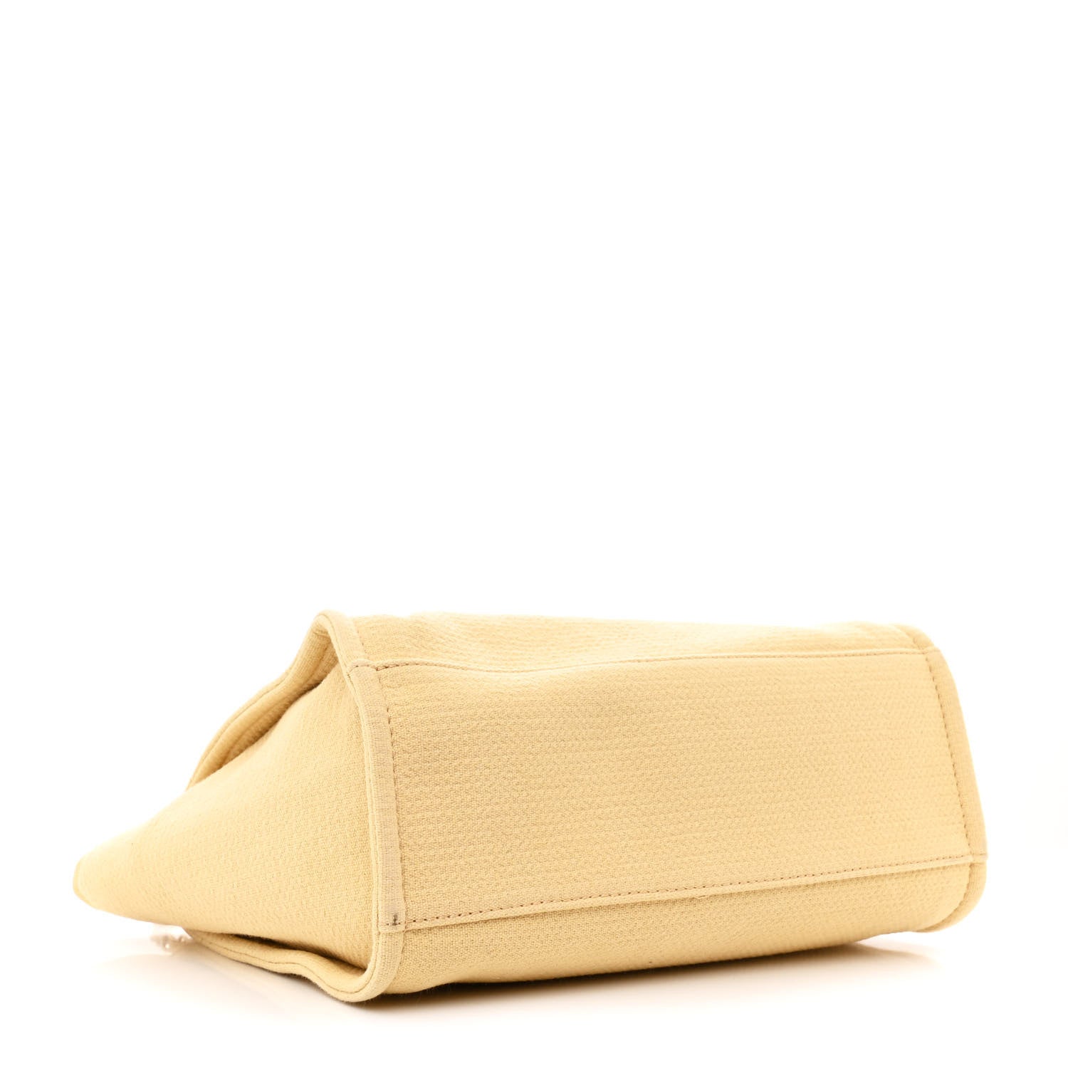 Chanel Mixed Fibers Small Deauville Tote Yellow 5 of 12