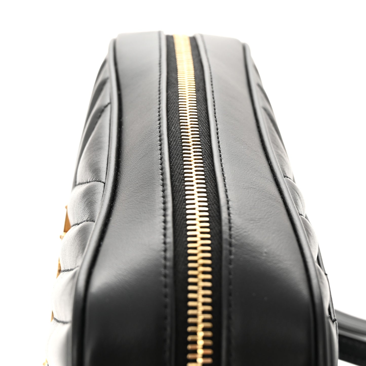 Calfskin Matelasse Monogram Lou Camera Bag Black
