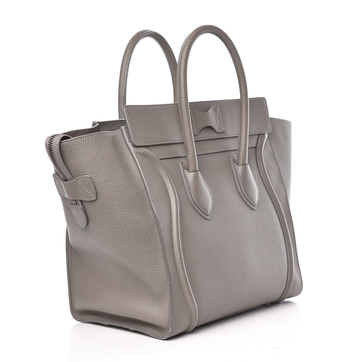 Celine Drummed Calfskin Mini Luggage Souris 3 of 16