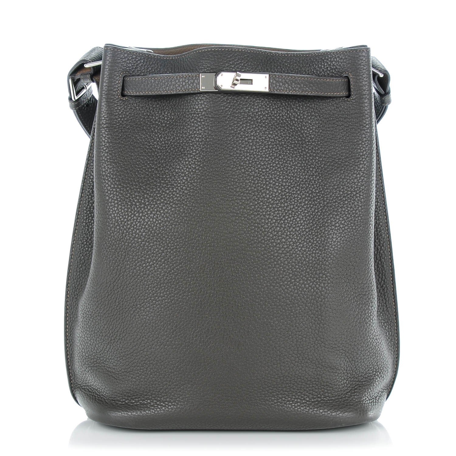 Hermes Taurillon Clemence So Kelly 26 Graphite Etoupe 1 of 11