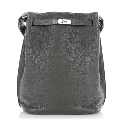 Hermes Taurillon Clemence So Kelly 26 Graphite Etoupe 1 of 11
