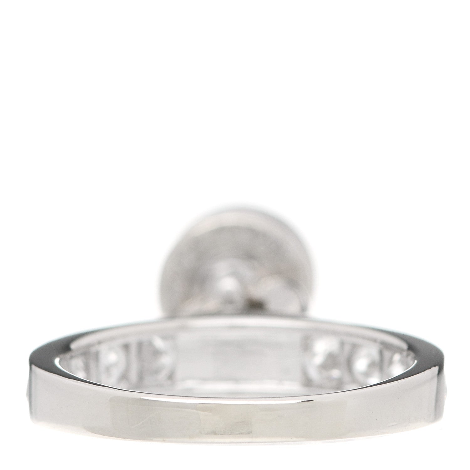Bulgari 18K White Gold Diamond B.Zero1 Charm Pave Ring 53 6.25 3 of 6