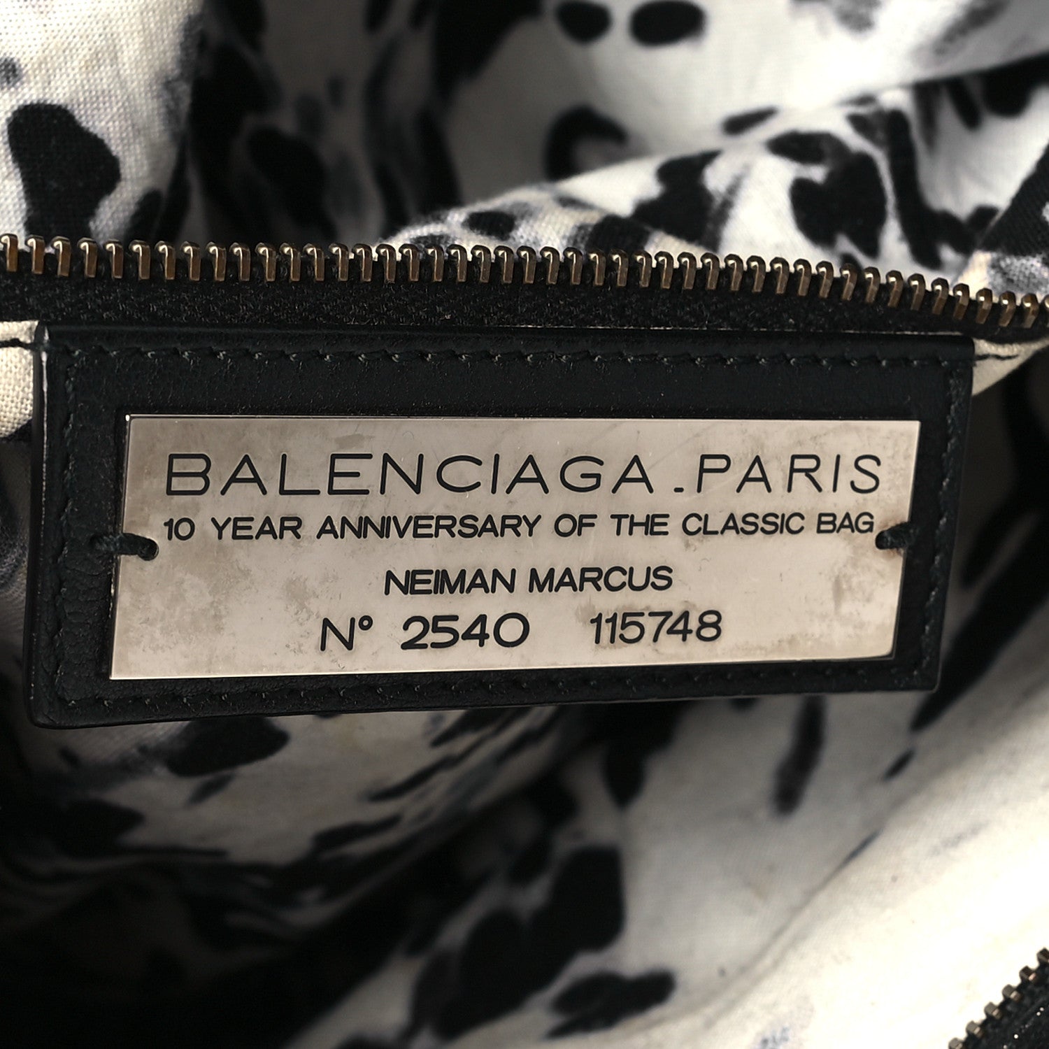 Balenciaga Metallic Craquele Calfskin Classic Hardware City Black 7 of 12