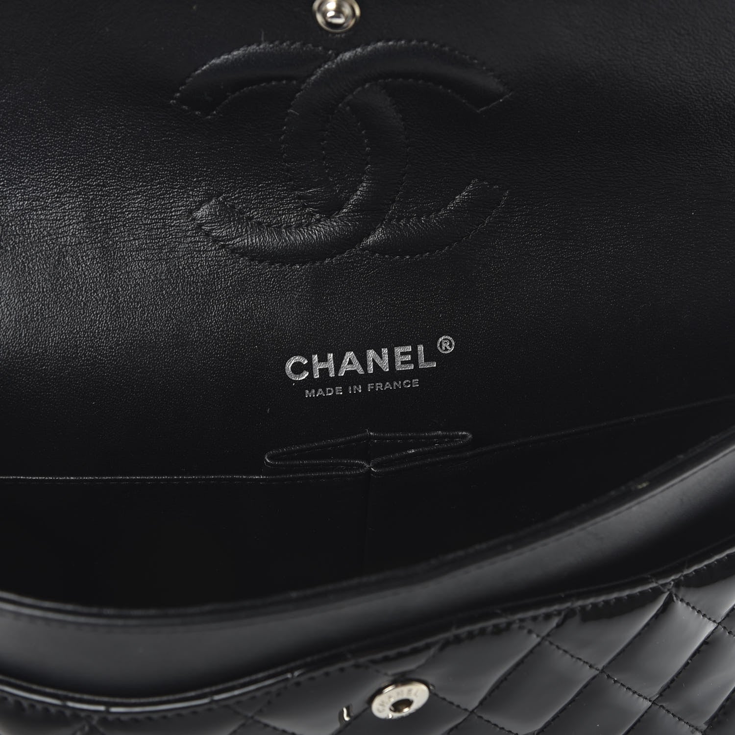 Chanel Patent Quilted Medium Double Flap Black 8 of 11