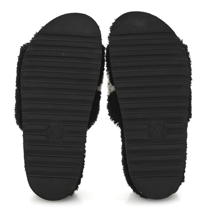 Louis Vuitton Shearling Monogram Giant Paseo Flat Comfort Mule 36 Black 6 of 10