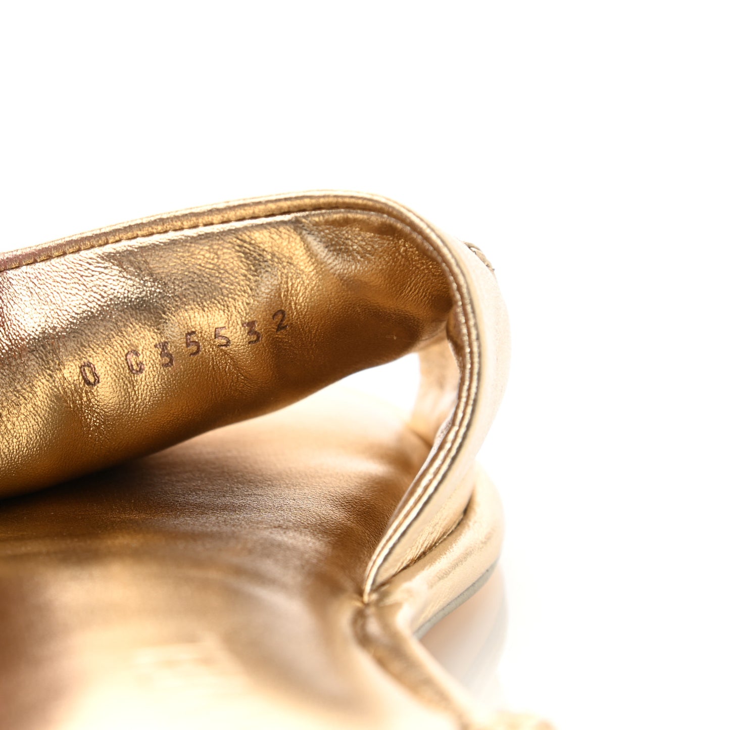 Metallic Lambskin CC Braided Mules 39 Gold