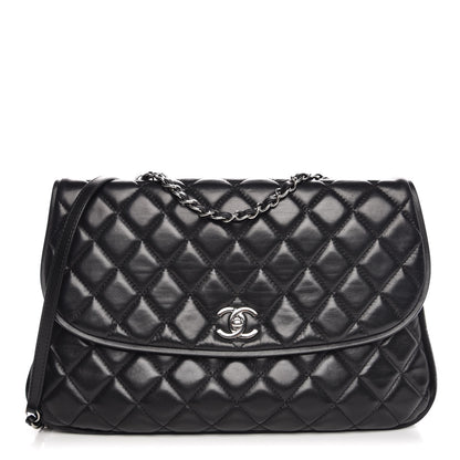 Chanel Lambskin Quilted Large Pagode Piping Flap Black 1 of 9