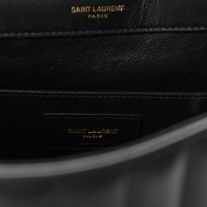 Saint Laurent Lambskin Matelasse Monogram Large Vicky Chain Bag Black 12 of 14