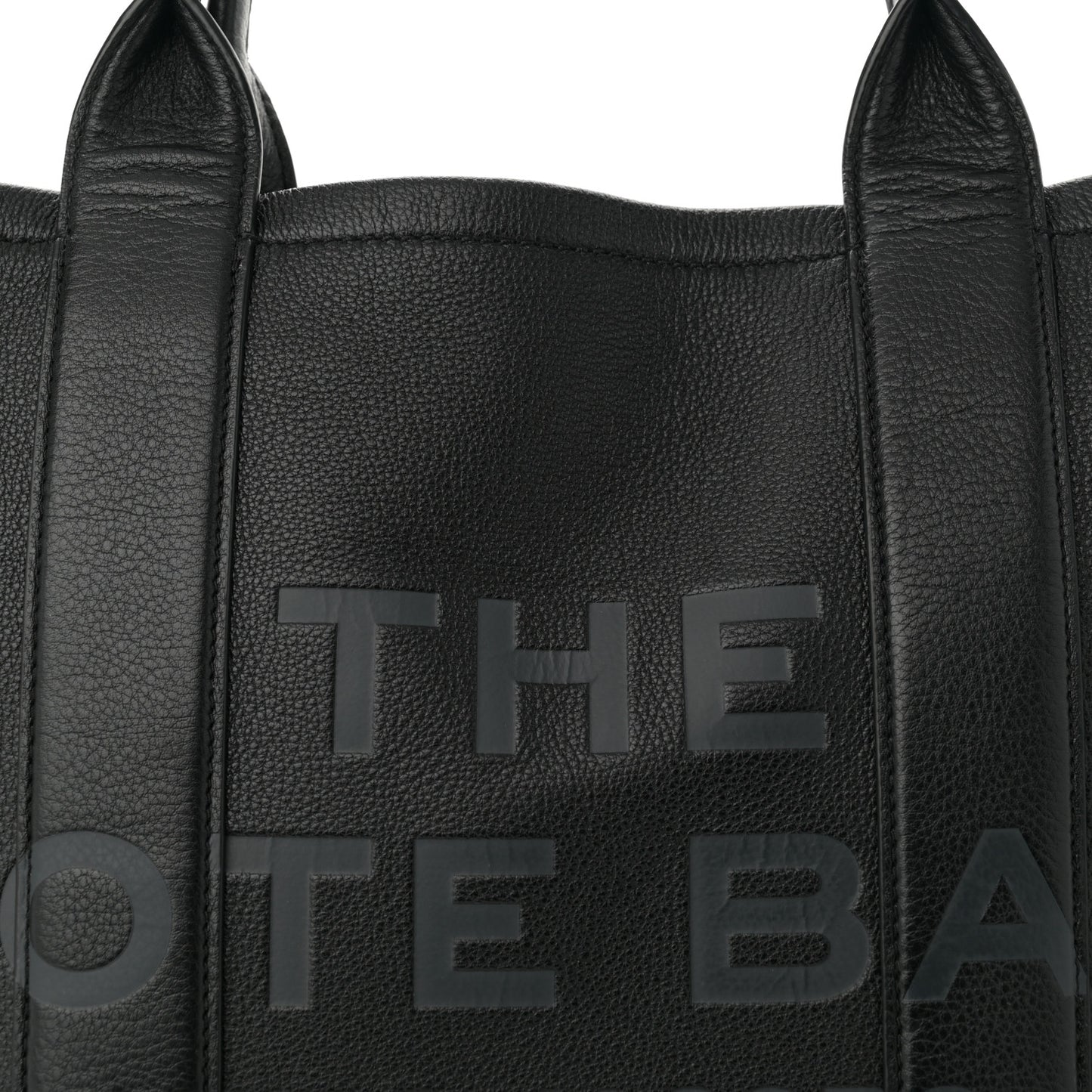 Grained Calfskin Large The Tote Bag Black