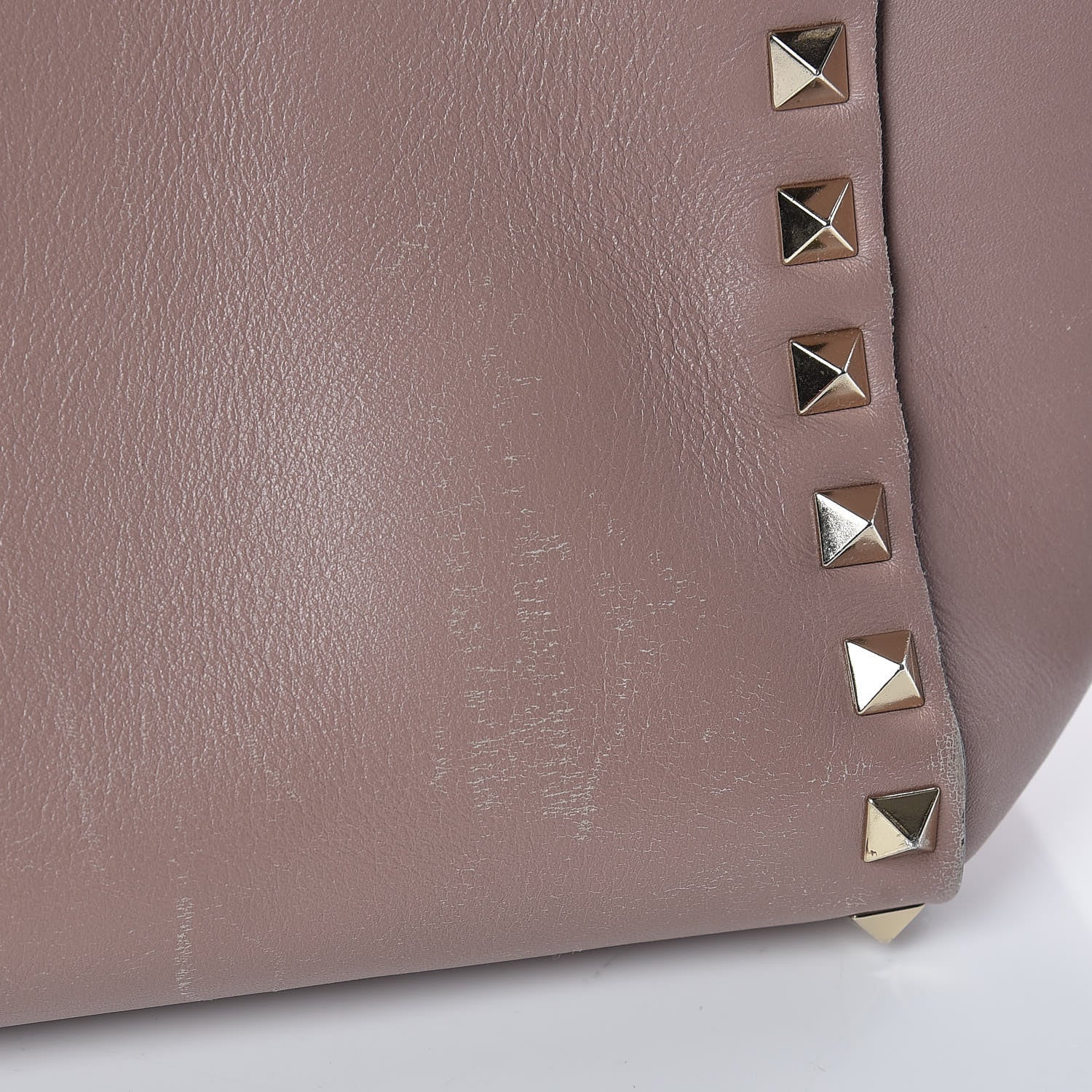 Valentino Garavani Vitello Small Rockstud Double Handle Tote Poudre 14 of 26