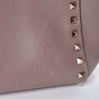 Valentino Garavani Vitello Small Rockstud Double Handle Tote Poudre 14 of 26