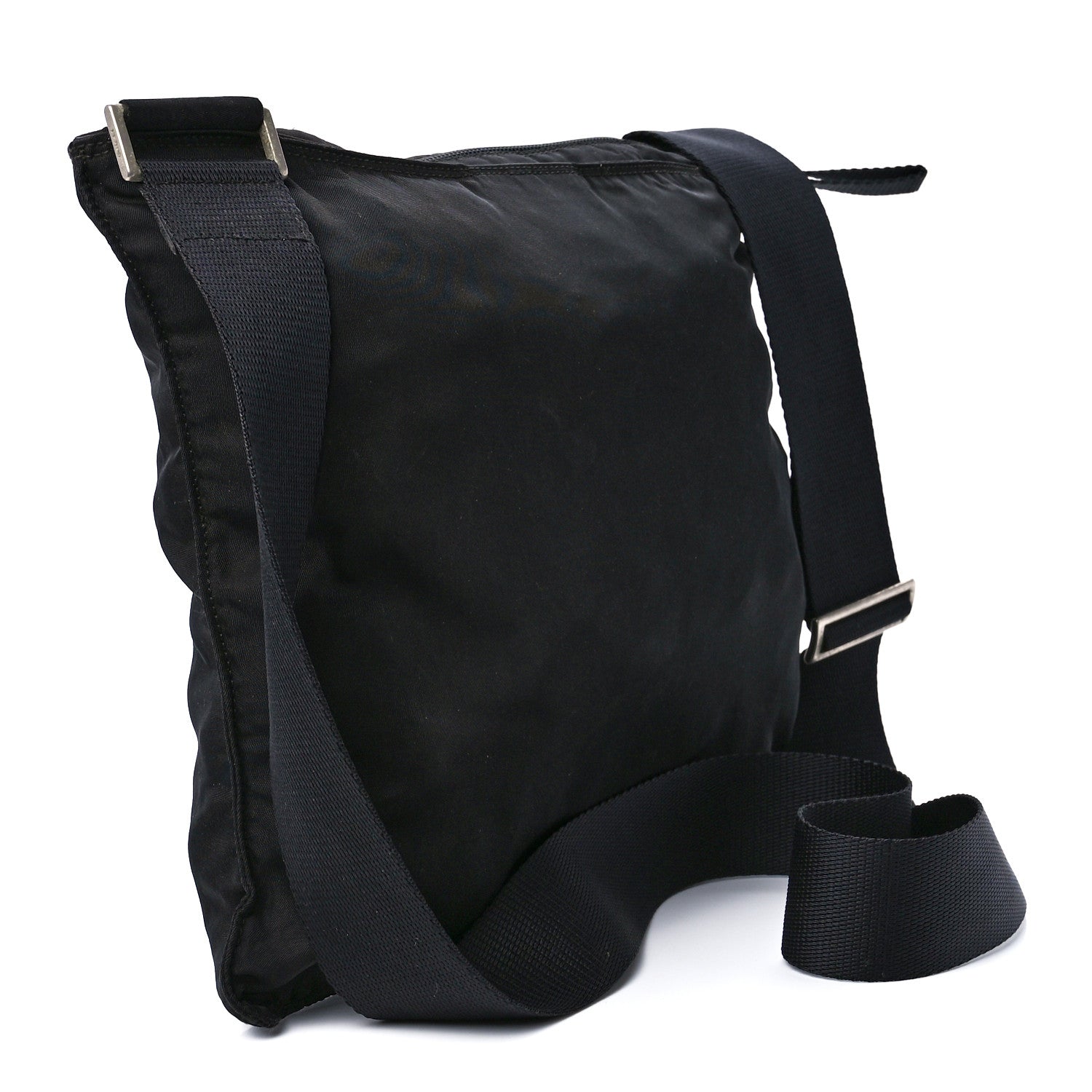 Prada Tessuto Nylon Flat Messenger Bag Black 3 of 11