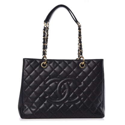 Chanel Caviar Quilted Grand Shopping Tote GST Black 1 of 11