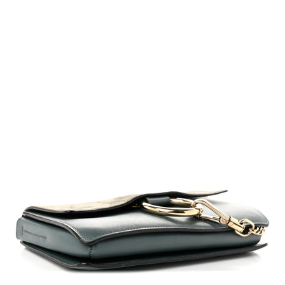 Chloe Suede Calfskin Small Faye Shoulder Bag Cloudy Blue 4 of 9
