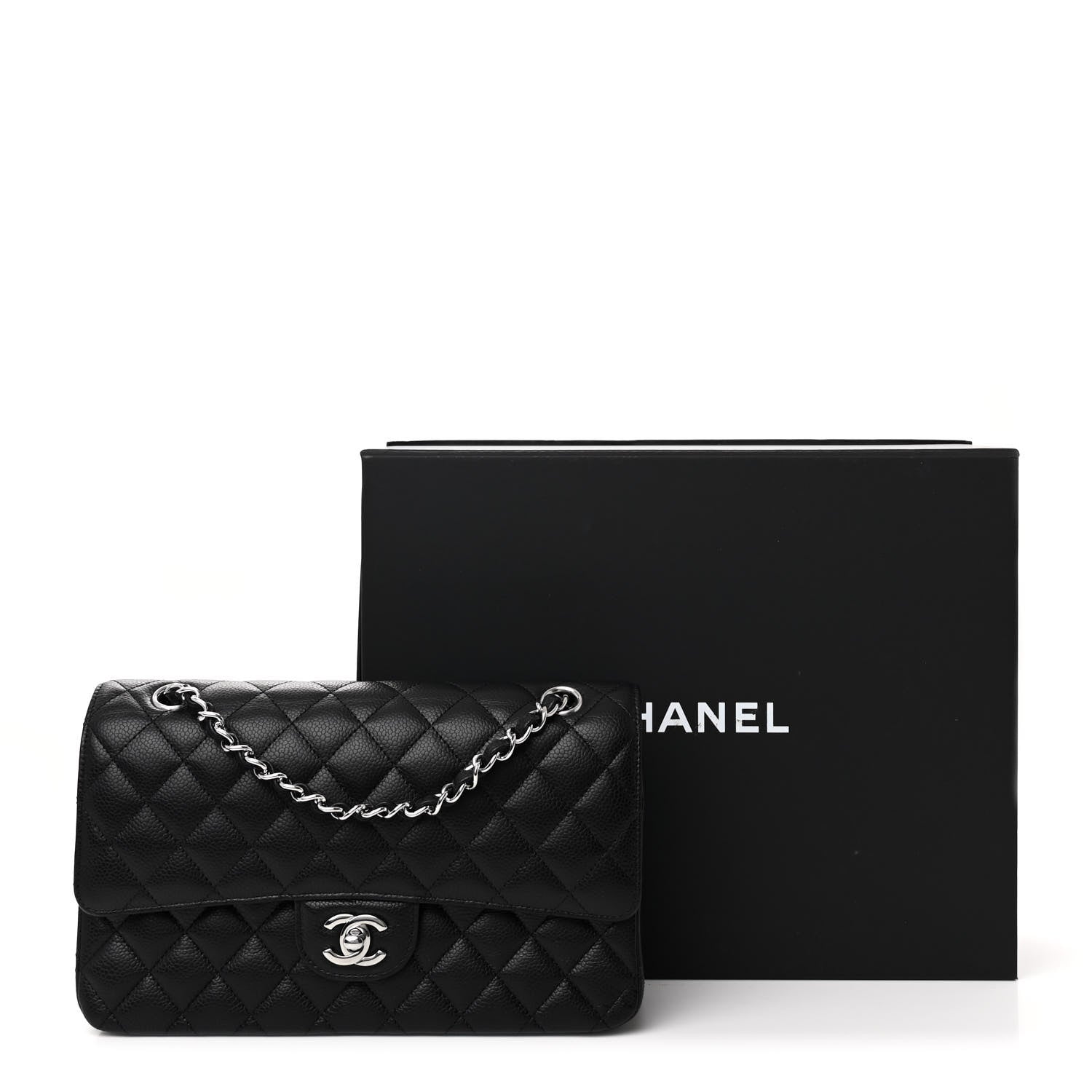 Chanel Caviar Quilted Medium Double Flap Black 11 of 11