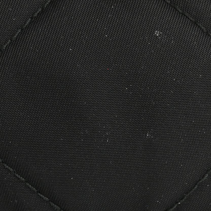 Prada Re-Nylon Quilted Metal Triangle Logo Mini Drawcord Pouch Shoulder Bag Black 12 of 16