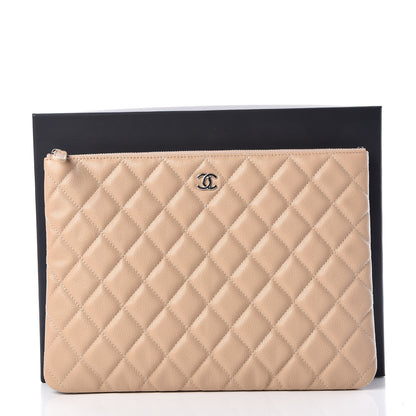 Chanel Caviar Quilted Medium Cosmetic Case Beige 10 of 10
