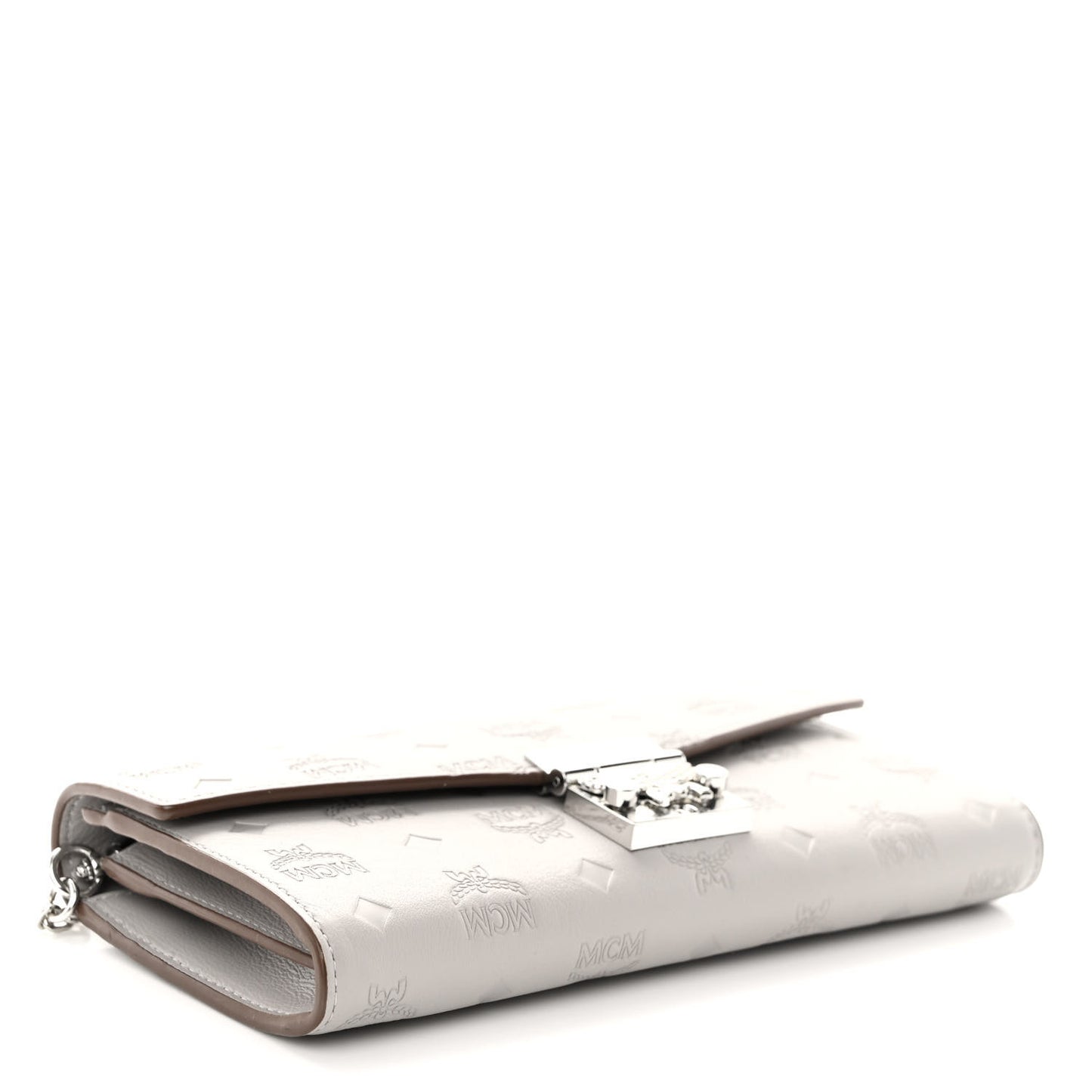 Calfskin Ottomar Large Patricia Wallet On Chain Grey