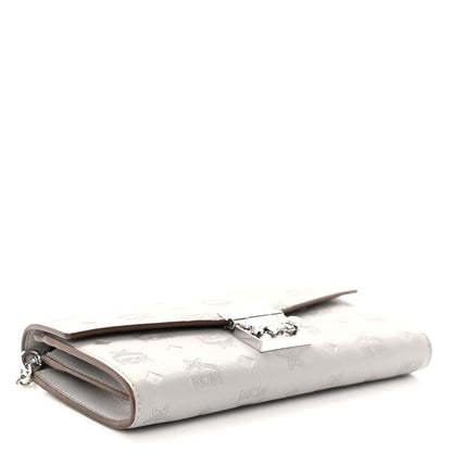MCM Calfskin Ottomar Large Patricia Wallet On Chain Grey 4 of 10