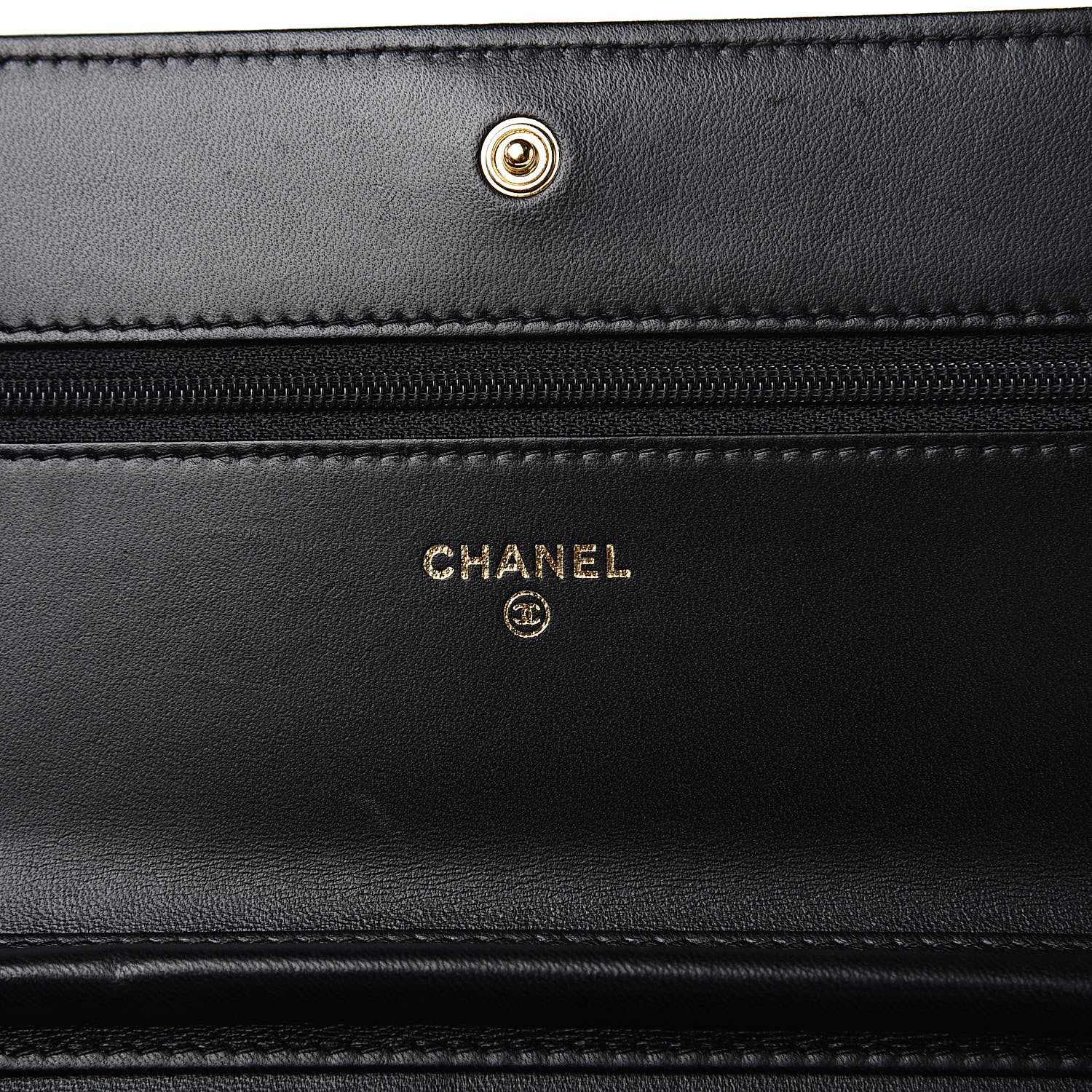 Chanel Lambskin Quilted Boy Wallet On Chain WOC Black 6 of 13