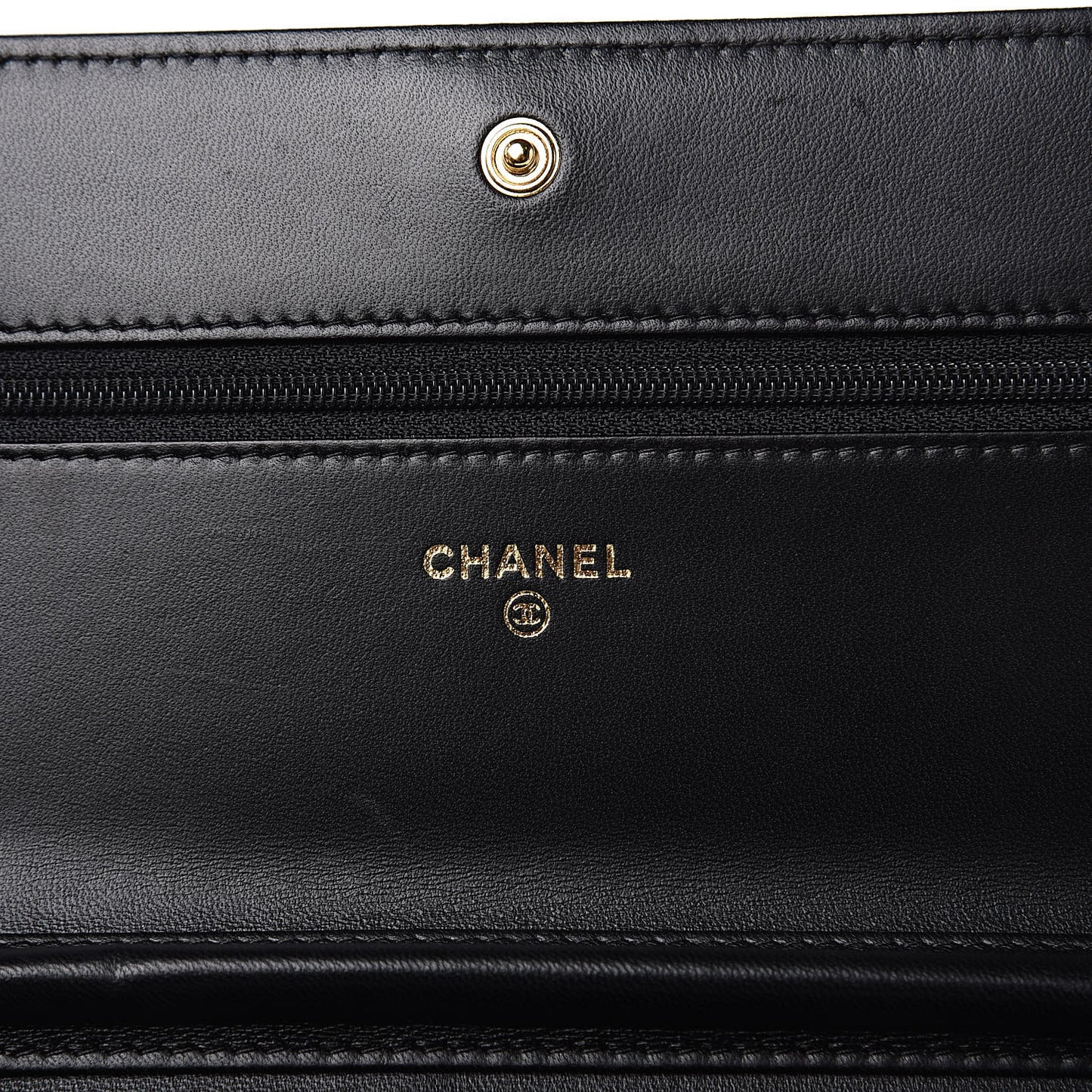 Lambskin Quilted Boy Wallet On Chain WOC Black