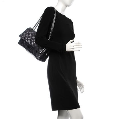 Chanel Metallic Aged Calfskin Quilted 2.55 Reissue 227 Flap Dark Silver 2 of 8