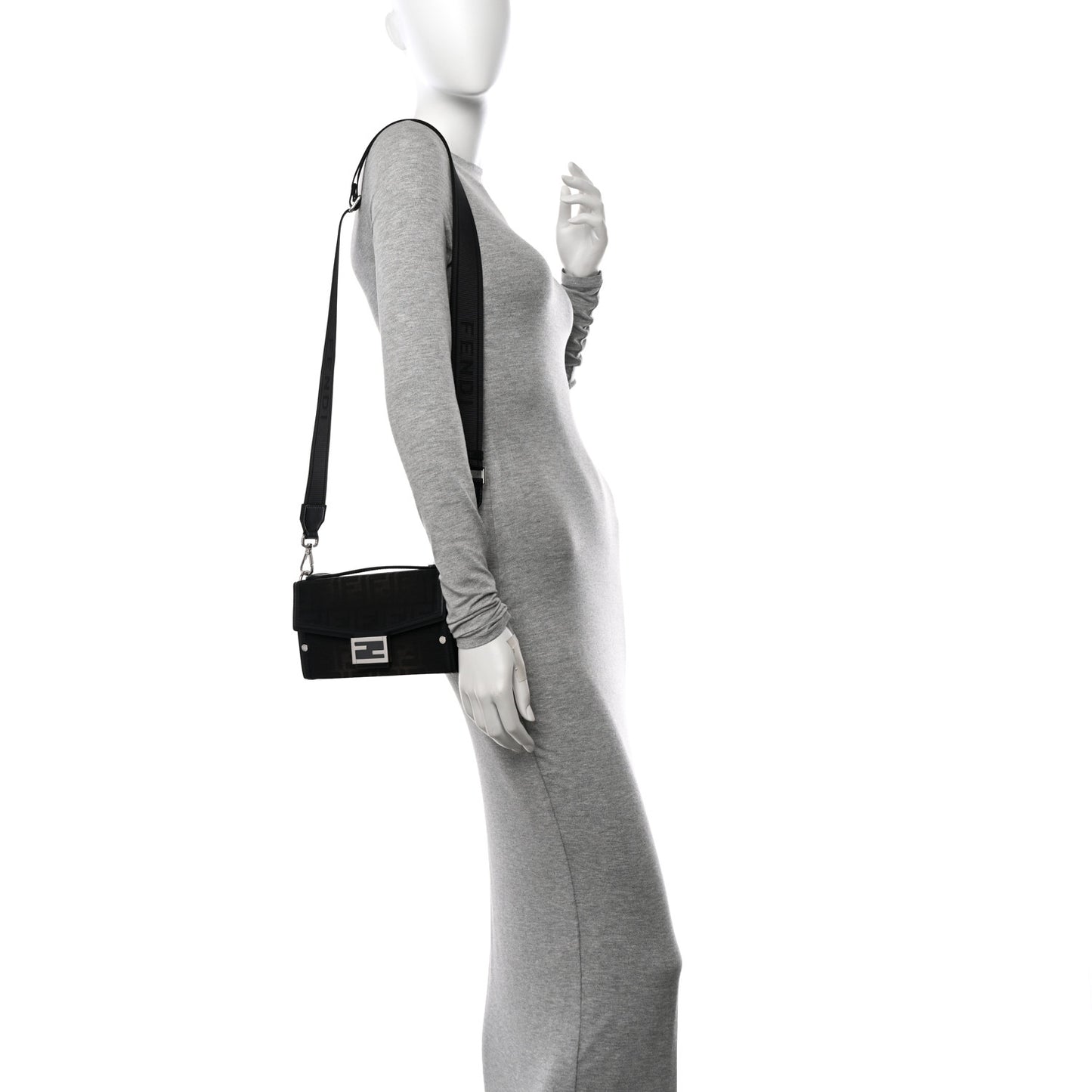 FF Eclissi Jacquard Vitello King Baguette Soft Trunk Tobacco Moro Black