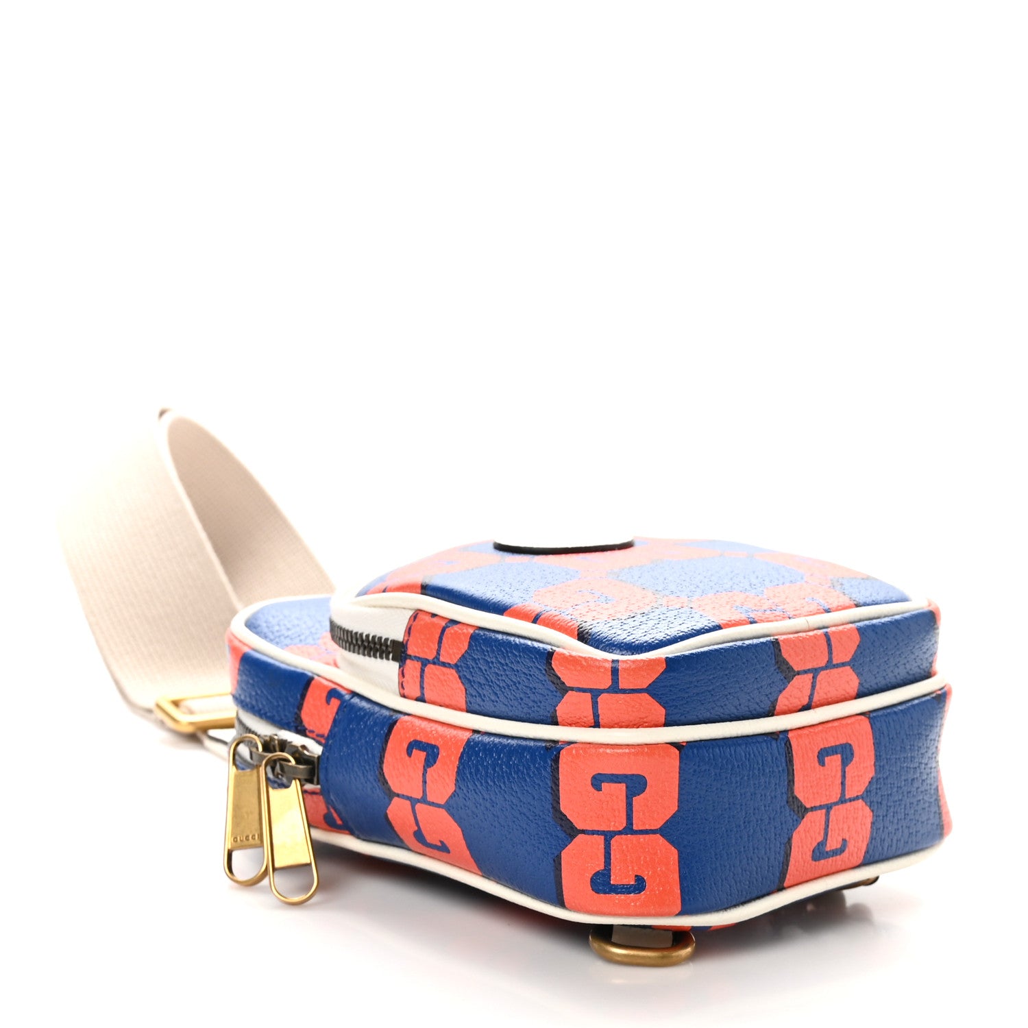 Gucci Dollar Calfskin Sling Bag Blue Orange Multicolor 4 of 10