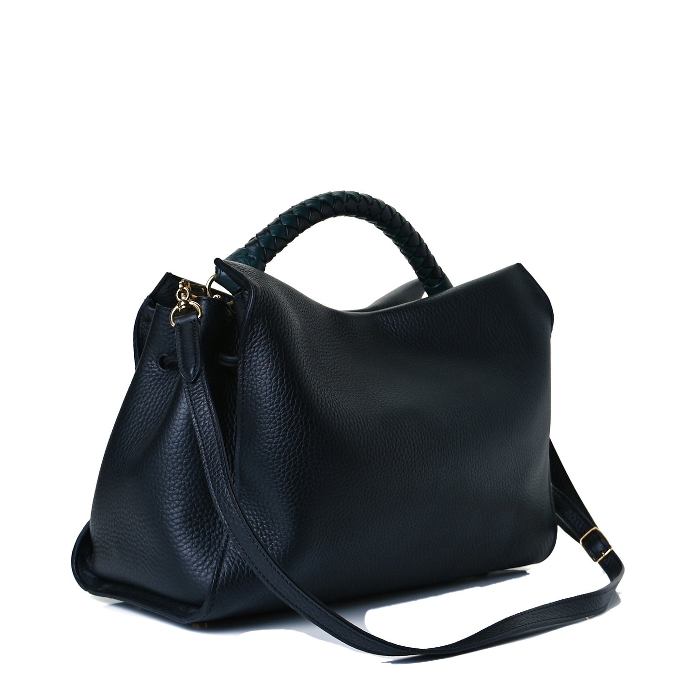 Heavy Grain Iris Tote Midnight Black