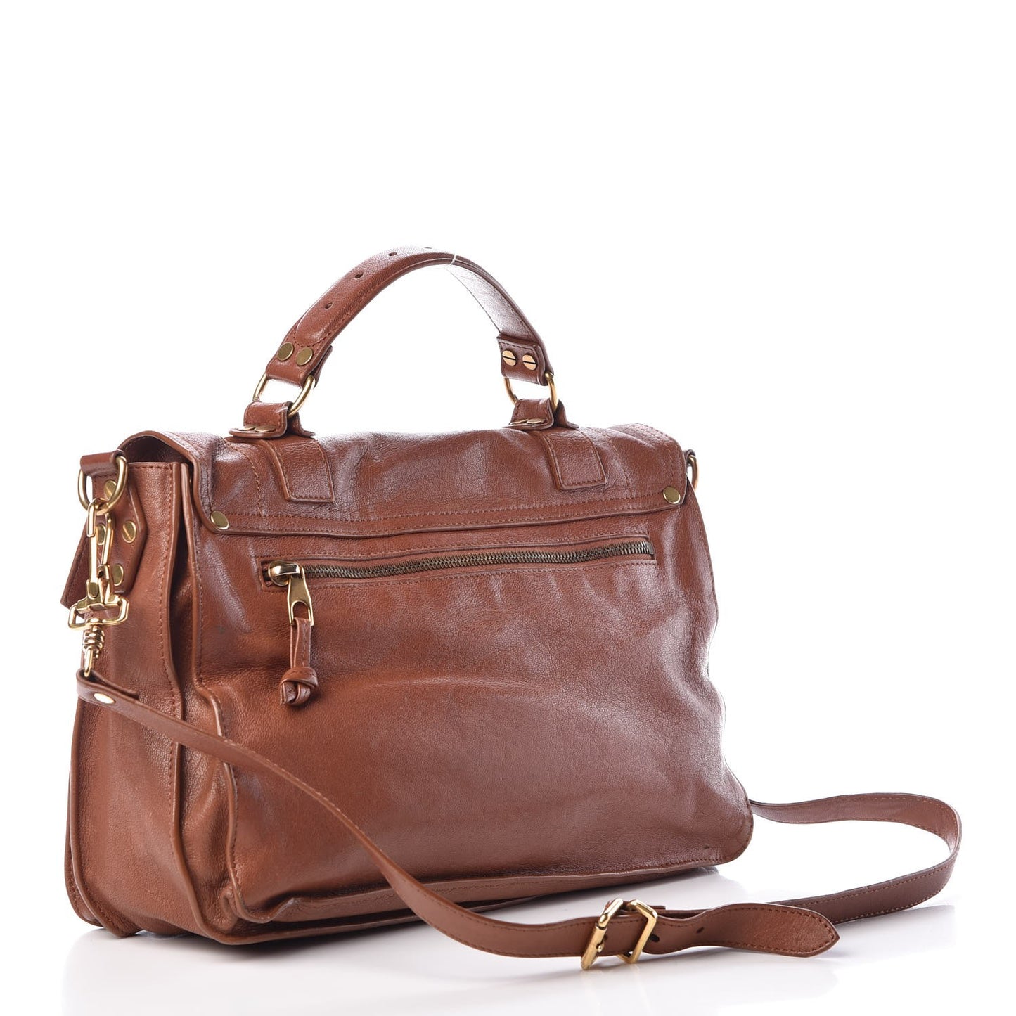 Lambskin Medium PS1 Satchel Saddle