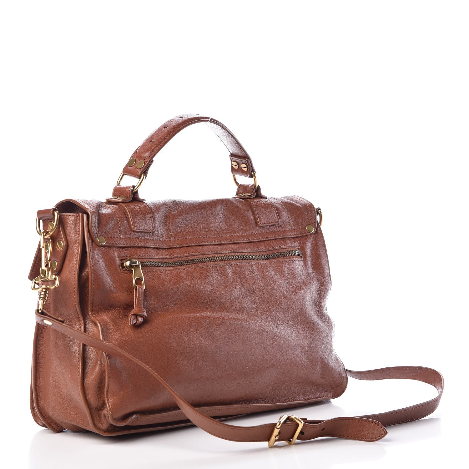 Proenza Schouler Lambskin Medium PS1 Satchel Saddle 3 of 7