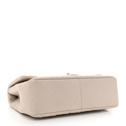 Chanel Caviar Quilted Jumbo Single Flap Ecru 4 of 10