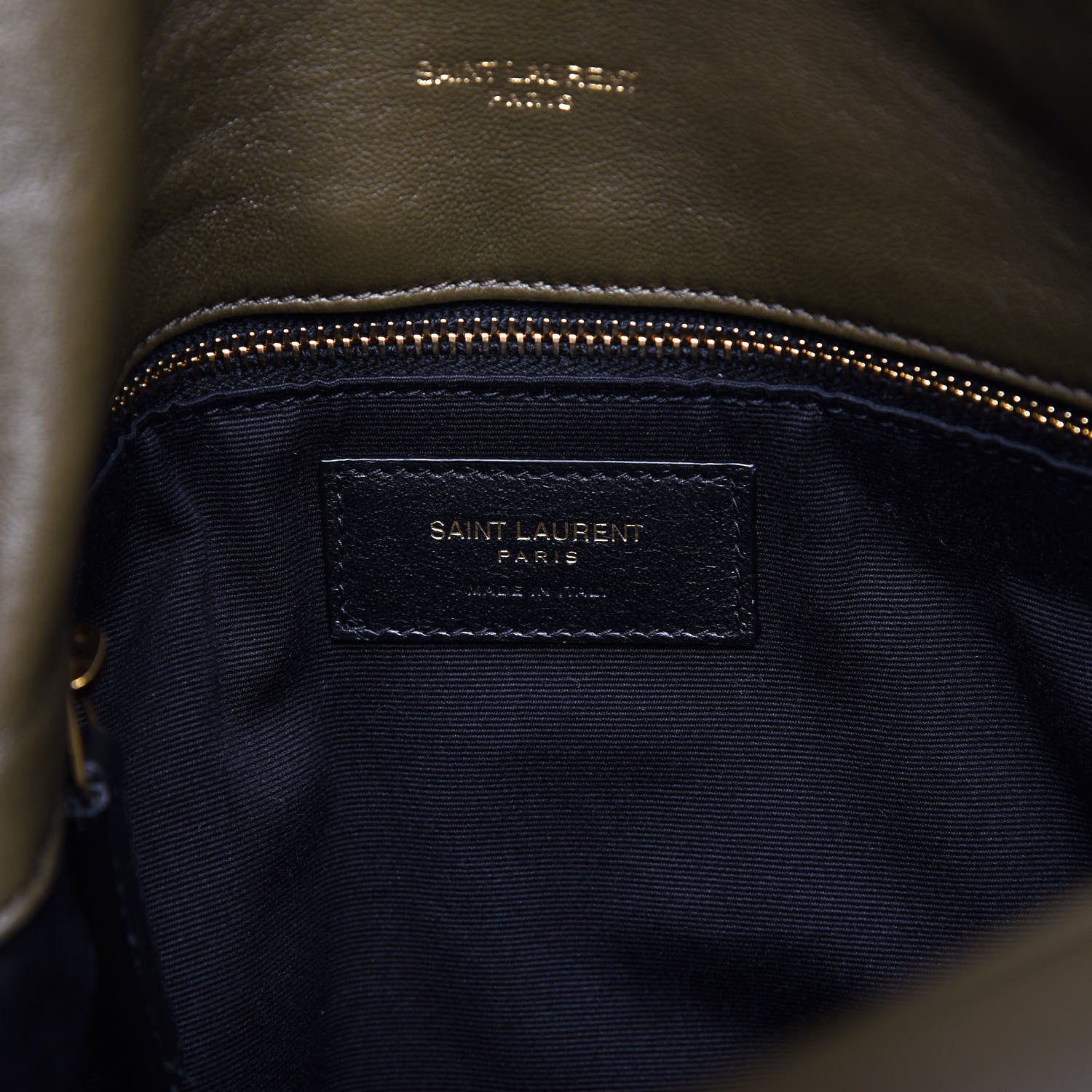 Saint Laurent Lambskin Quilted Medium Loulou Puffer Monogram Chain Satchel Seaweed 9 of 11