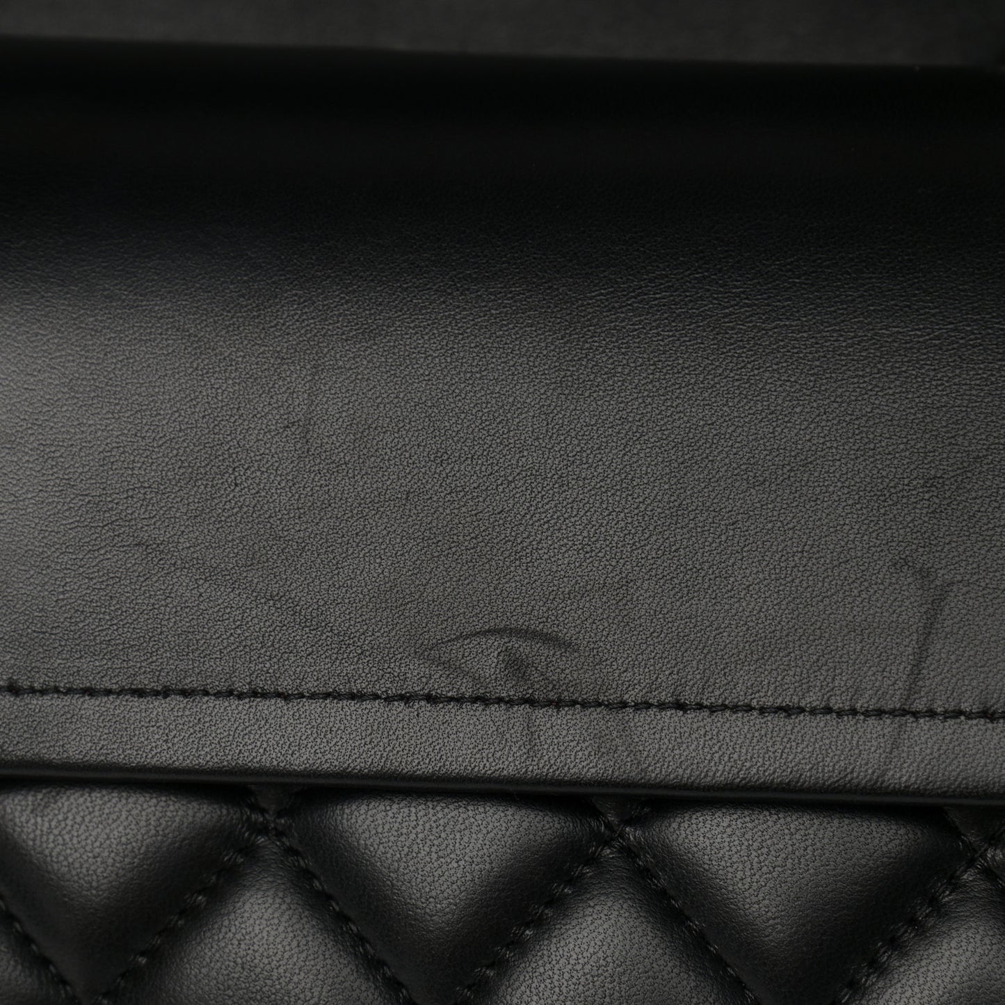 Lambskin Quilted Maxi Double Flap Black