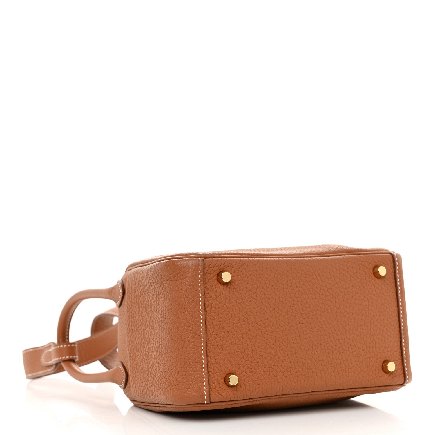 Hermes Taurillon Clemence Mini Lindy 20 Gold 4 of 11