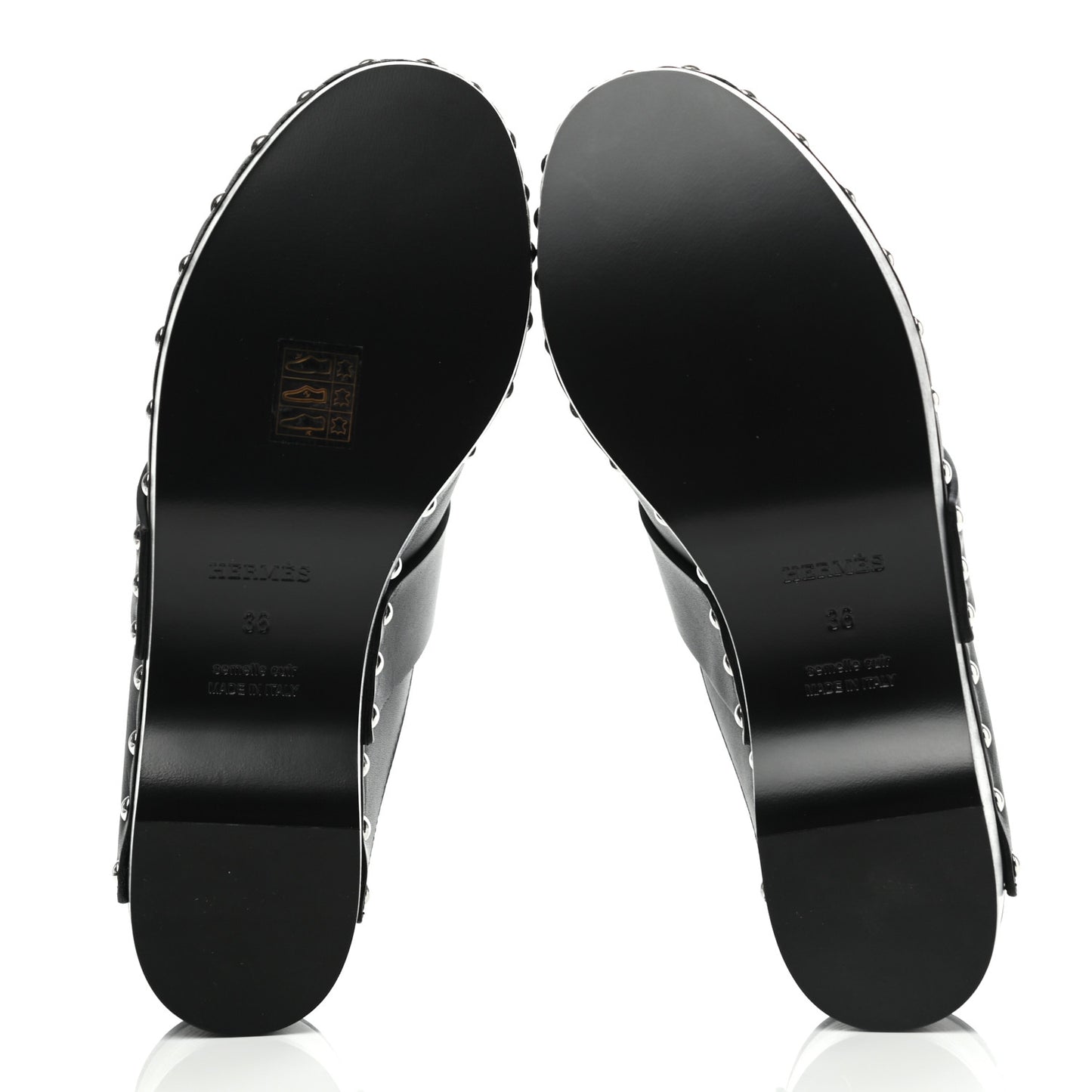 Calfskin Calya Mules 36 Black