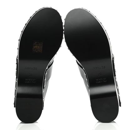 Hermes Calfskin Calya Mules 36 Black 5 of 8