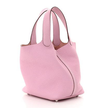 Hermes Taurillon Clemence Picotin Lock 18 PM Mauve Sylvestre 3 of 13