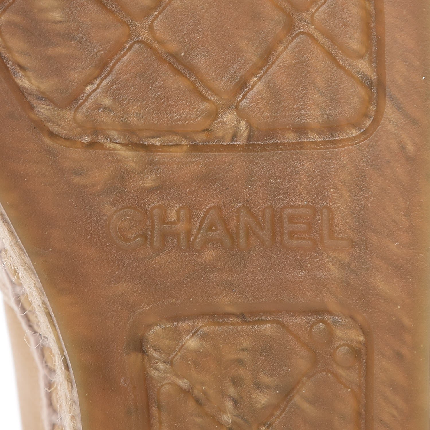 Chanel Lambskin Camellia CC Espadrilles 39 Beige Black 9 of 11