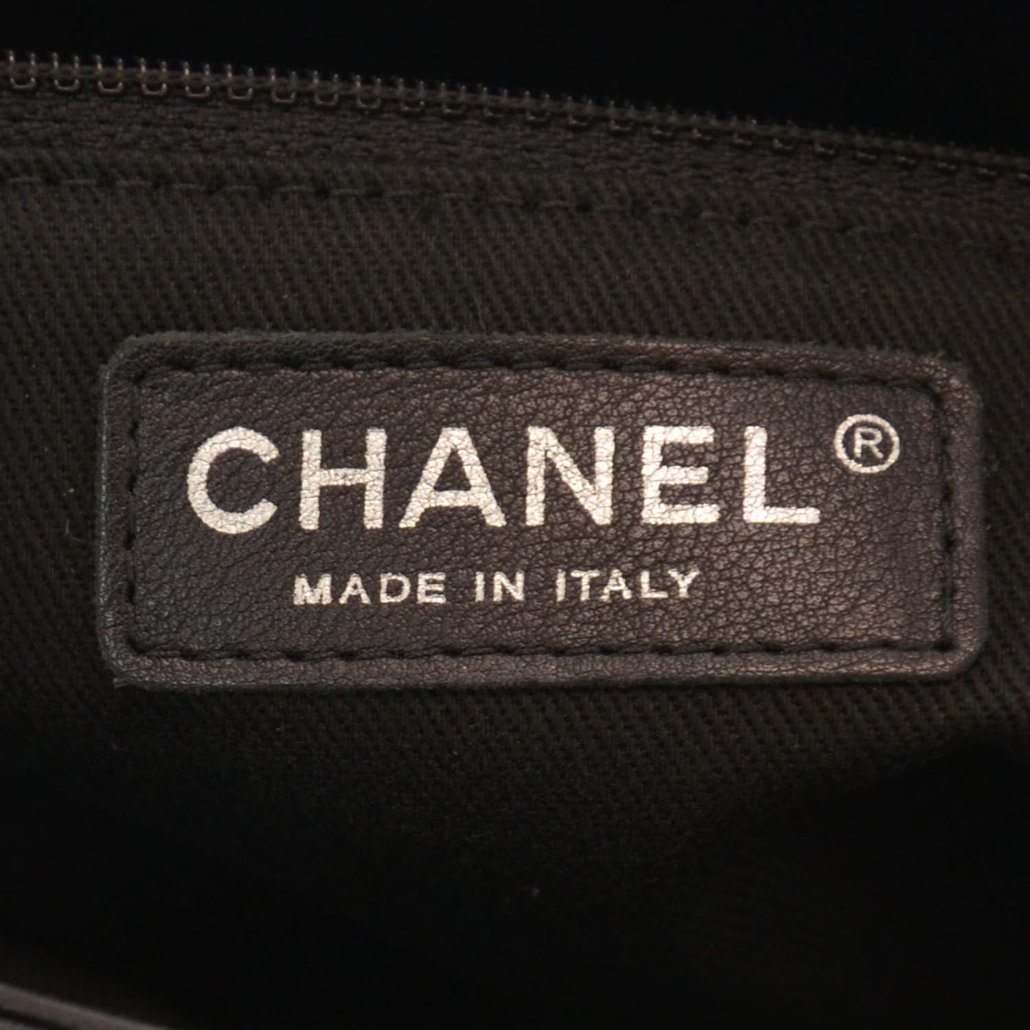 Chanel Leather Large Shopper Tote Black 6 of 9