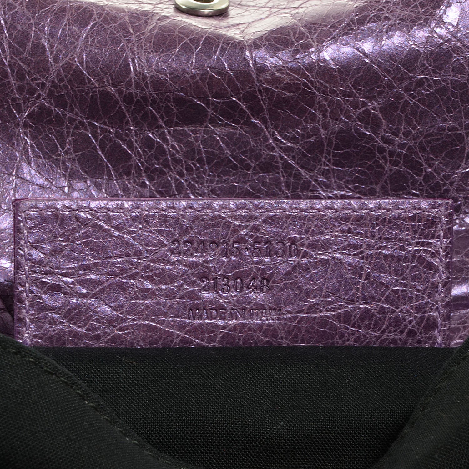 Balenciaga Agneau Envelope Clutch Metallic Purple 7 of 11