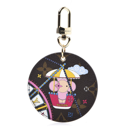 Louis Vuitton Monogram 2020 Christmas Animation Big Wheel Bag Charm Key Ring Rose Ballerine 1 of 4