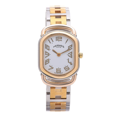 Hermes Stainless Steel 20mm Rallye Quartz Watch Gold 1 of 8