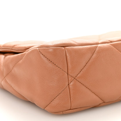 Chanel Lambskin Quilted Large Chanel 19 Flap Brown 9 of 10