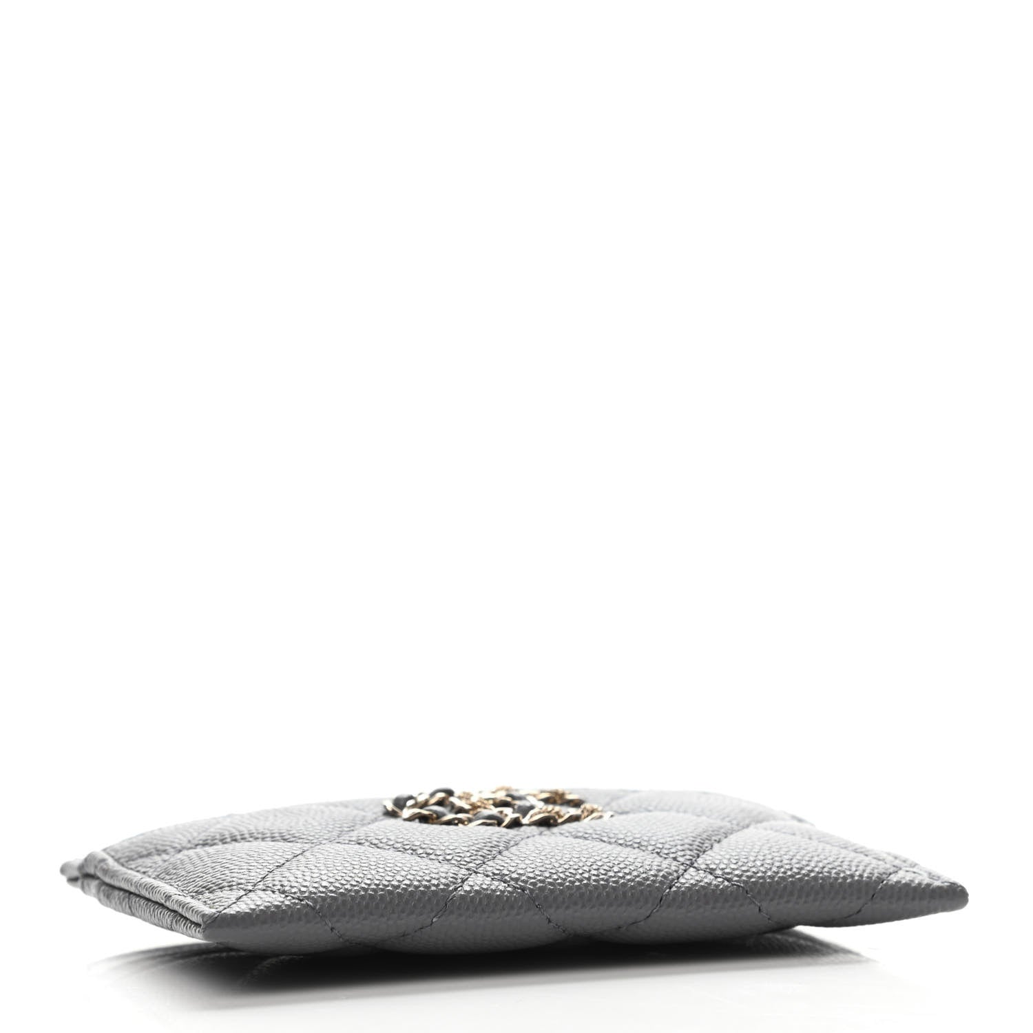 Chanel Caviar Quilted French New Wave Card Holder Grey 3 of 4