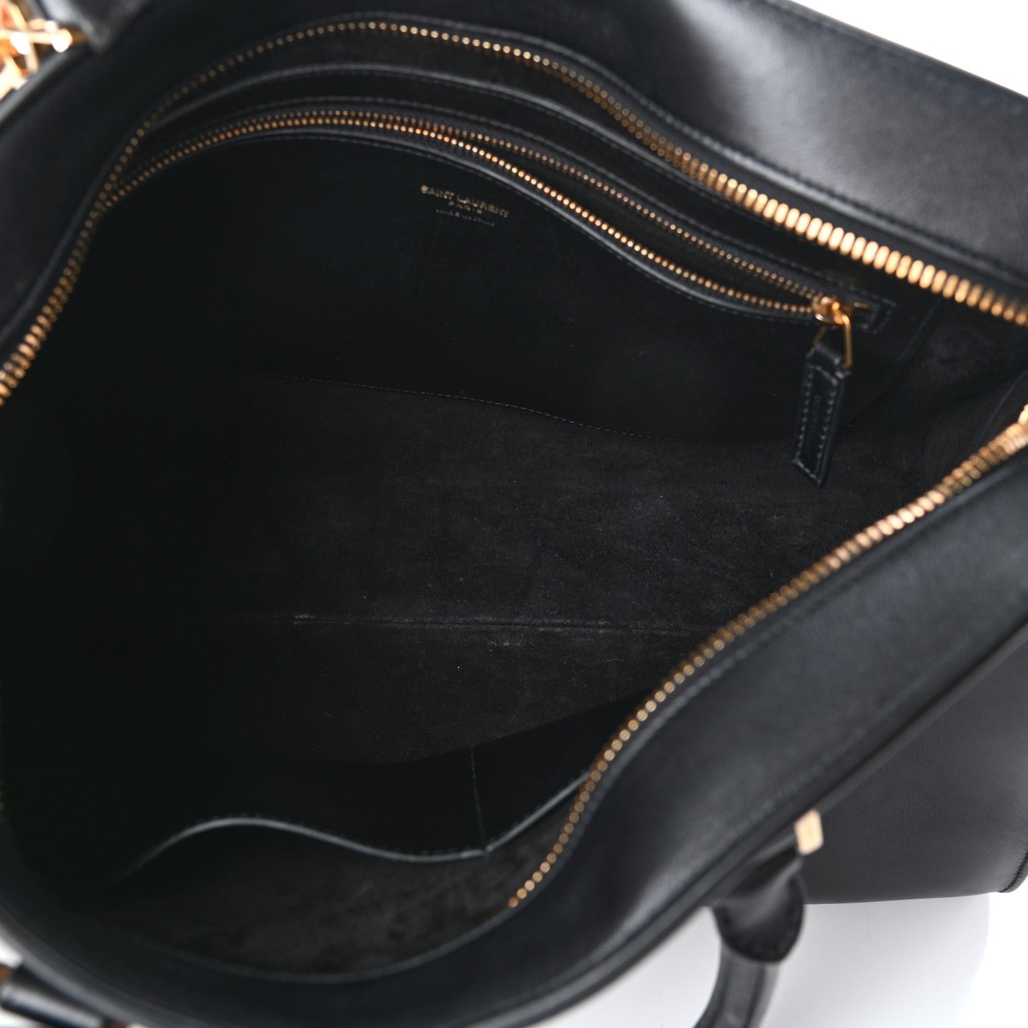 Saint Laurent Smooth Calfskin Medium Monogram Cabas Black 5 of 7