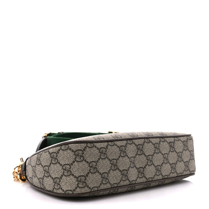Gucci GG Supreme Monogram Textured Dollar Calfskin Web Small Ophidia GG Handbag Beige Ebony New Acero 4 of 11