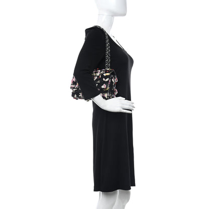 Chanel Silk Lambskin Ribbon Classic Flap Bag Black Multicolor 2 of 13